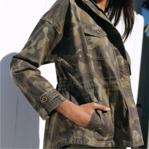 Anthropologie Marrakech Camouflage Anorak Camo Military Jacket Size XS - Picture 2 of 8